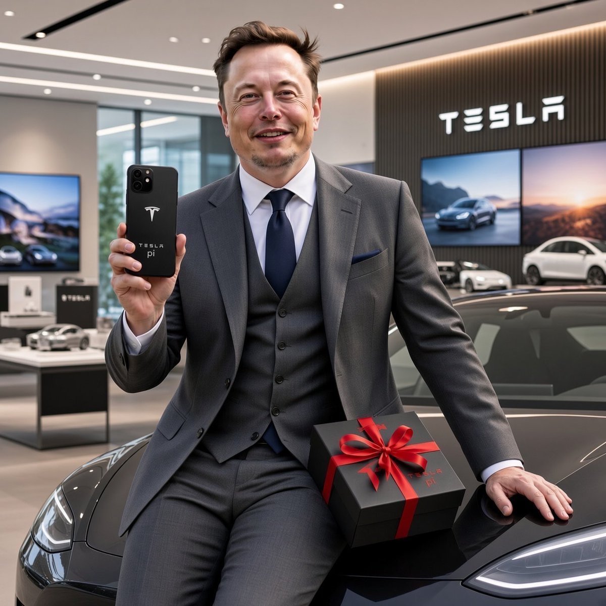 tybtit's tweet photo. 🎁 Would you want this Tesla gift from Elon Musk? 🚗📱

🅰️ Absolutely! ❤️ 
🅱️ Maybe 🤔 
🅲️ Not Sure 😐 
🅳️ No Way! ❌ https://t.co/AND7Jhf1J0