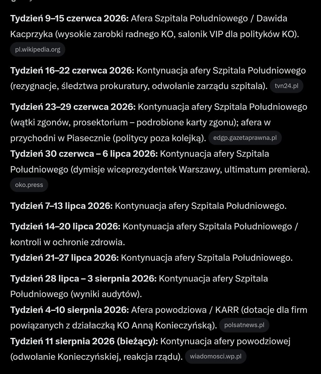 CzesiaRyman's tweet photo. Od 2 miesięcy nie ma dnia, tygodnia bez afery związanej z ludźmi Tuska... https://t.co/hSu7NKWrX6