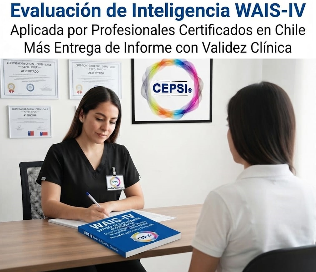 CEPSIONLINE's tweet photo. Evaluación de Inteligencia WAIS-IV: Aplicada por Profesionales y con Entrega de Informe con Validez Clínica en Chile

🔗https://t.co/t6ZDp69eCa

#EvaluacionPsicologica #WAISIV #CEPSI #SaludMentalChile #PsicologiaClinica

(+56 9 8206 5979 | https://t.co/iLTVPOZ9Lc) https://t.co/SFEo4VuAu6