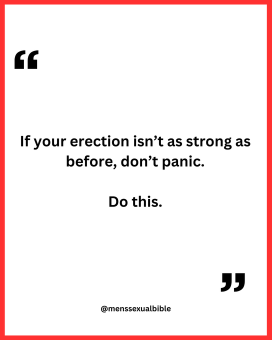 life__pill's tweet photo. If your erection isn’t as strong as before, don’t panic.

Do this instead.

- Thread - https://t.co/lpeGRCz1XV