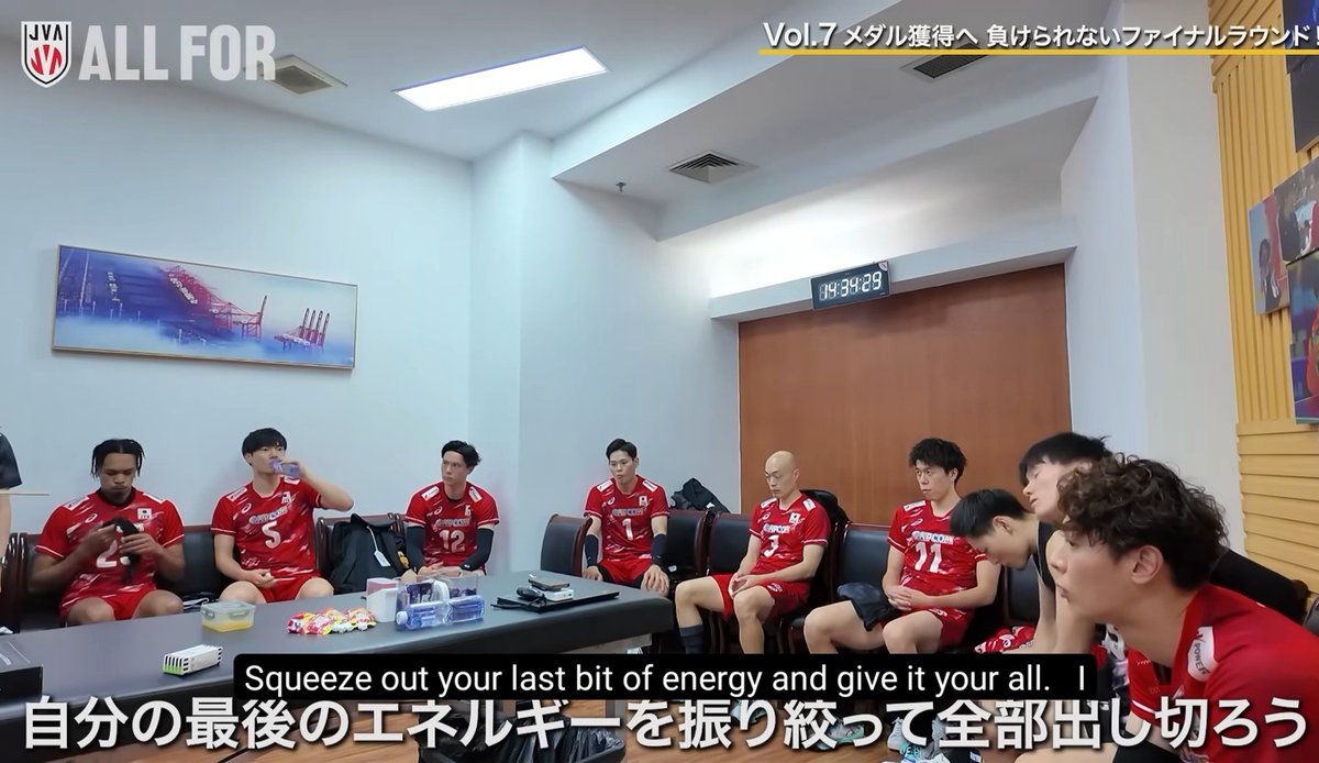 oikakee's tweet photo. pre bronze medal match locker room talk where coach tillie asked them to have fun and give their all while they all look like they are already planning their funeral 😭 https://t.co/BVRMTD99ED