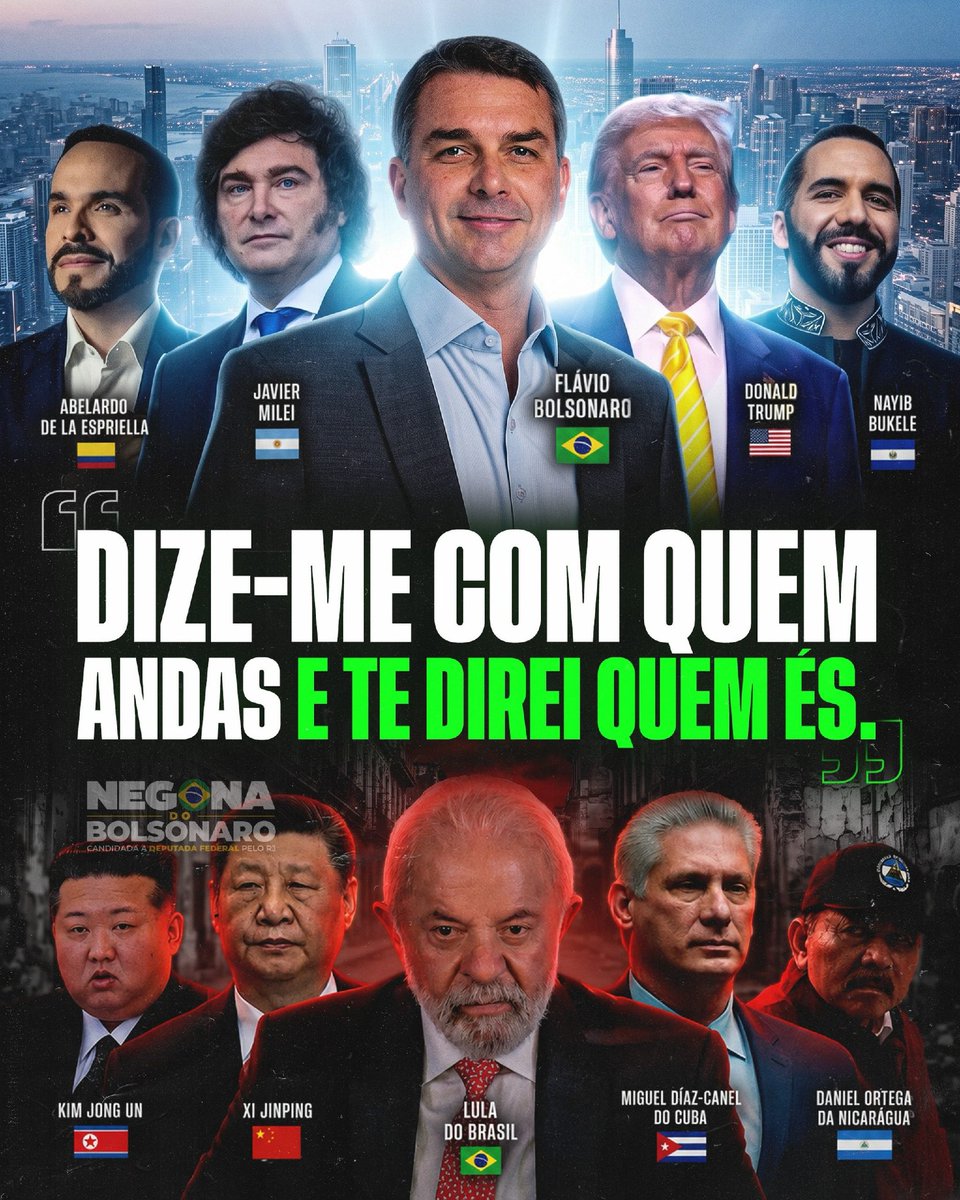 bolsonaronegona's tweet photo. No fim, as alianças falam mais alto que qualquer discurso.

Olhe para os lados e Depois escolha o seu. 🇧🇷 https://t.co/9Ox1DR7Xwk