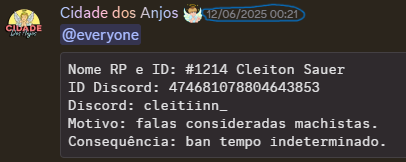 juliampos's tweet photo. esse ban foi em 2025 e a pessoa nem está mais na cidade há mais de UM ANO. desde então a cidade passou por inúmeras mudanças de diretrizes mas vocês jamais saberiam porque isso tudo claramente não é sobre isso. vocês estão pouco se fudendo pra machismo. (+) https://t.co/dH5tp0HOu0