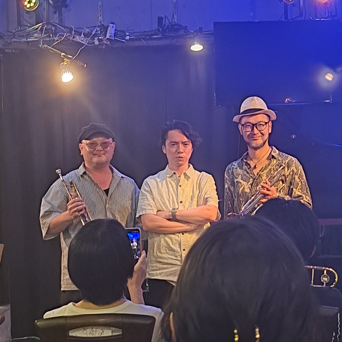 tp_mash's tweet photo. サンスケLive!　トランペット2管とピアノの音を浴びれる最高の時間 #織田祐亮 #竹内大輔 #島裕介　@蕨OurDelight https://t.co/qIwsaMzKvx