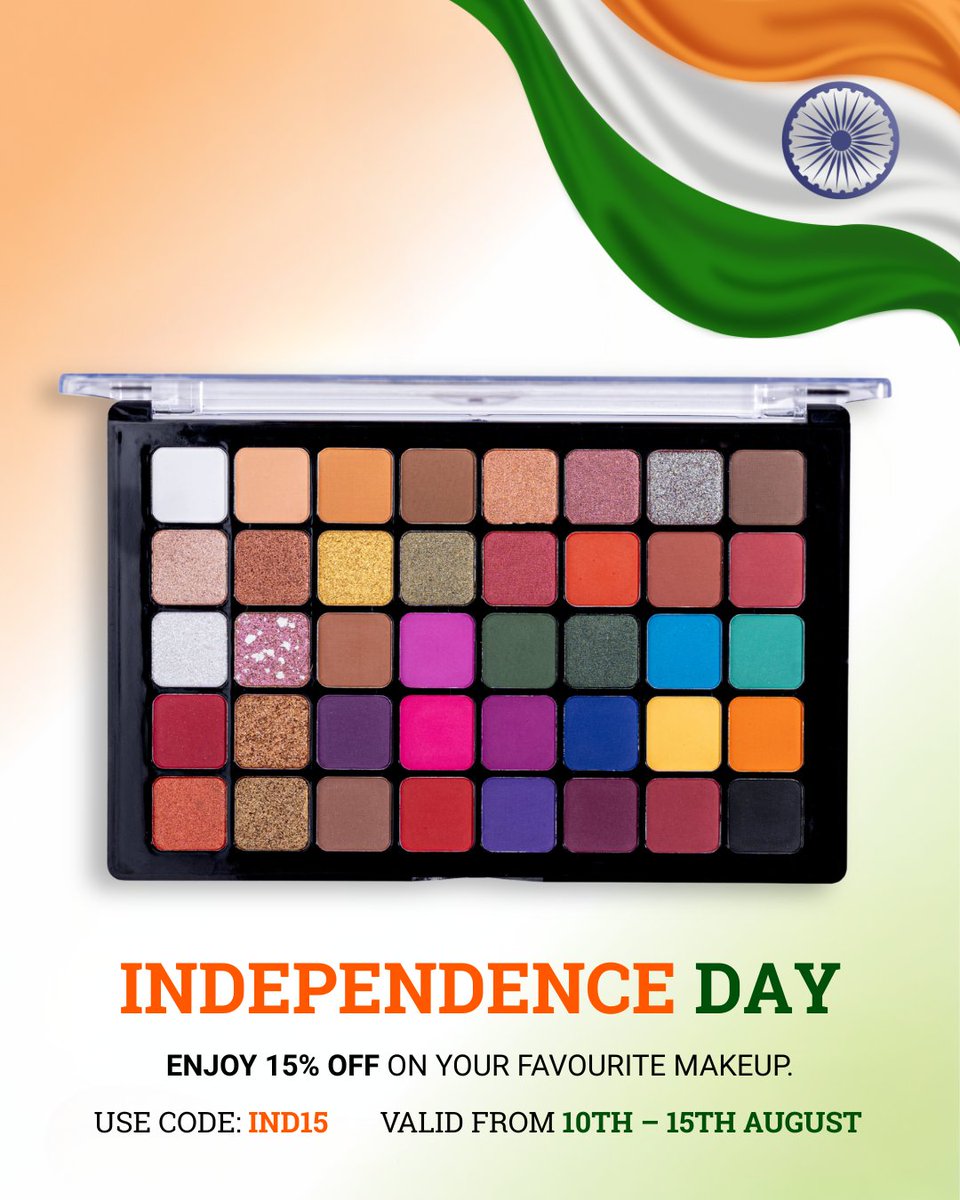 EGCosmetics_'s tweet photo. This Independence Day, we celebrate something we believe in every day: the freedom to define beauty your own way.✨Enjoy 15% OFF with code IND15 , valid from 10th to 15th August.
.
.
.
#europegirlcosmetics #independenceday https://t.co/Jnngrtligj