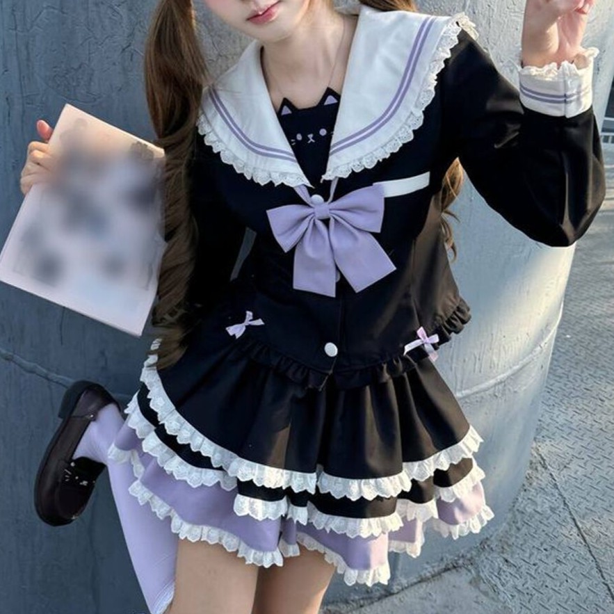 Maidens_Reve's tweet photo. 真夜中のラベンダー・キャットセーラー服💗 https://t.co/OgKDL4pPXS