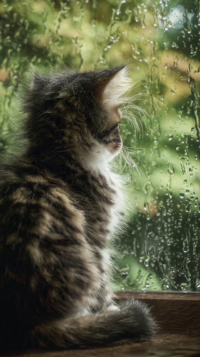 spooky_nature's tweet photo. even the cat enjoys nature's beauty, rain https://t.co/XNDUJ8GXf7