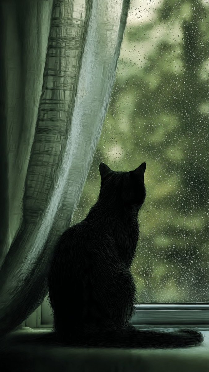 spooky_nature's tweet photo. even the cat enjoys nature's beauty, rain https://t.co/XNDUJ8GXf7