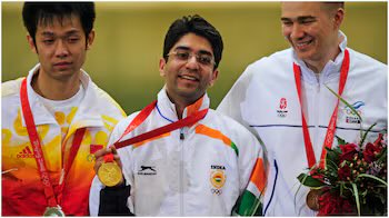 BoriaMajumdar's tweet photo. You ask @Abhinav_Bindra and you will know he looks at the Olympic gold medal won on this day in 2008 as just one step in his journey. May be that’s what makes him who he is- one of the greatest that we have ever produced in this country. 

For the record Abhinav shot at 10.8 in his final shot. I once asked Morad Ali Khan, a very distinguished shooter in his own right and one of our best, as to what does it take to shoot a 10.8 in the final shot? 

Khan said to me that if you are going up a 10 storey building, run up the stairs to the 10th floor and without taking a break for even a minute take aim and shoot. If you hit bulls eye, it kind of comes close to a 10.8. 

Abhinav hit it in his last shot in an Olympic final. 

Legend in every sense. @RevSportzGlobal