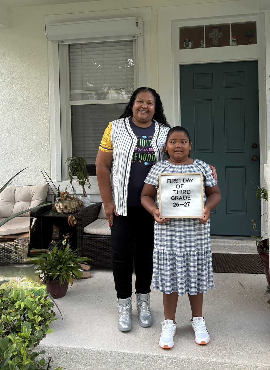 PrincipalSwain's tweet photo. Year 29 with @OCPSnews for me and third grade for Carmen, also with OCPS! We are ready for a year full of growth and new adventures! This will be the best year yet as we travel to infinity and beyond with our new school family! #blessedbeyondmeasure https://t.co/09HWAOMIdU