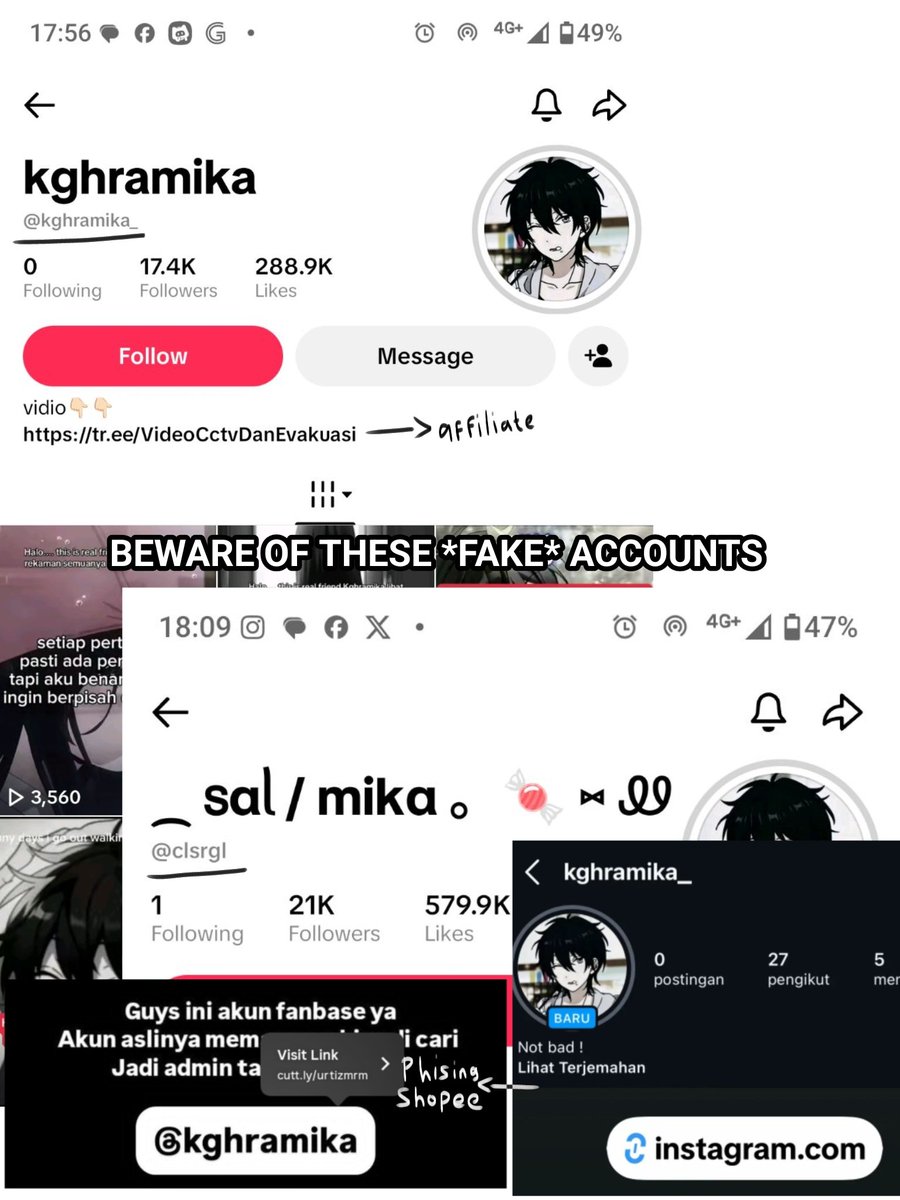 mieayameuw's tweet photo. [AWARENESS]

guys hati hati sama 2 akun bodong ini ya, aku udh cek linknya, ada yang phising &amp; affiliate (lu berdua kontol may you guys rot in the deepest hell)

tl; beware of these 2 accounts, i've checked the links on their profile and one is an affiliate product— https://t.co/Azw3zMAdOq