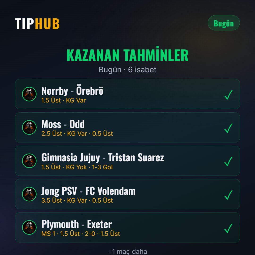 tiphubofficial's tweet photo. 🏆Kazanan tahminler burada ✅ 
Bir gün daha yüzümüz güldü📌

#maçtahmini #TipHub https://t.co/6JONZa1w1D