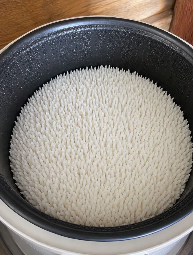txtharihariWNI's tweet photo. Baru kali ini masak nasi, tapi kok hasilnya malah berdiri semua 🥴

Ini kurang air, pengaruh perubahan zaman, atau emang bentuk nasinya begitu? 😭

Kok malah ngeri ya lihatnya 😅 https://t.co/nyKm3dVXnD