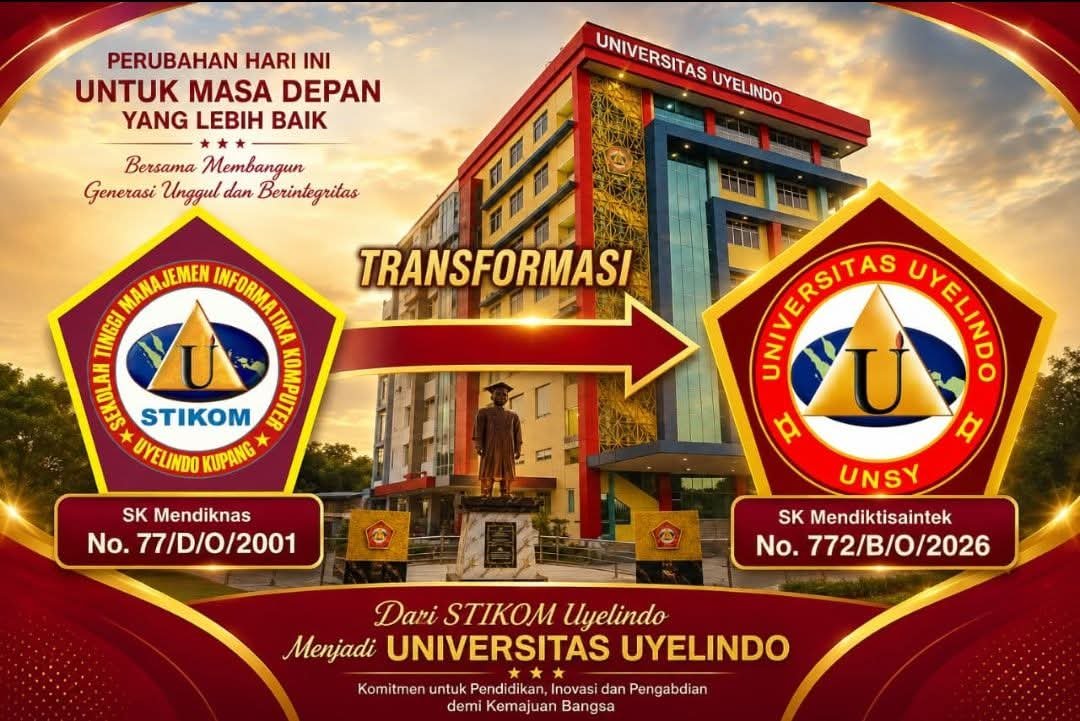 StikomU's tweet photo. Transformasi Uyelindo dari Sekolah Tinggi menjadi Universitas #uyelindo #unsy https://t.co/dAdLk9dTHL