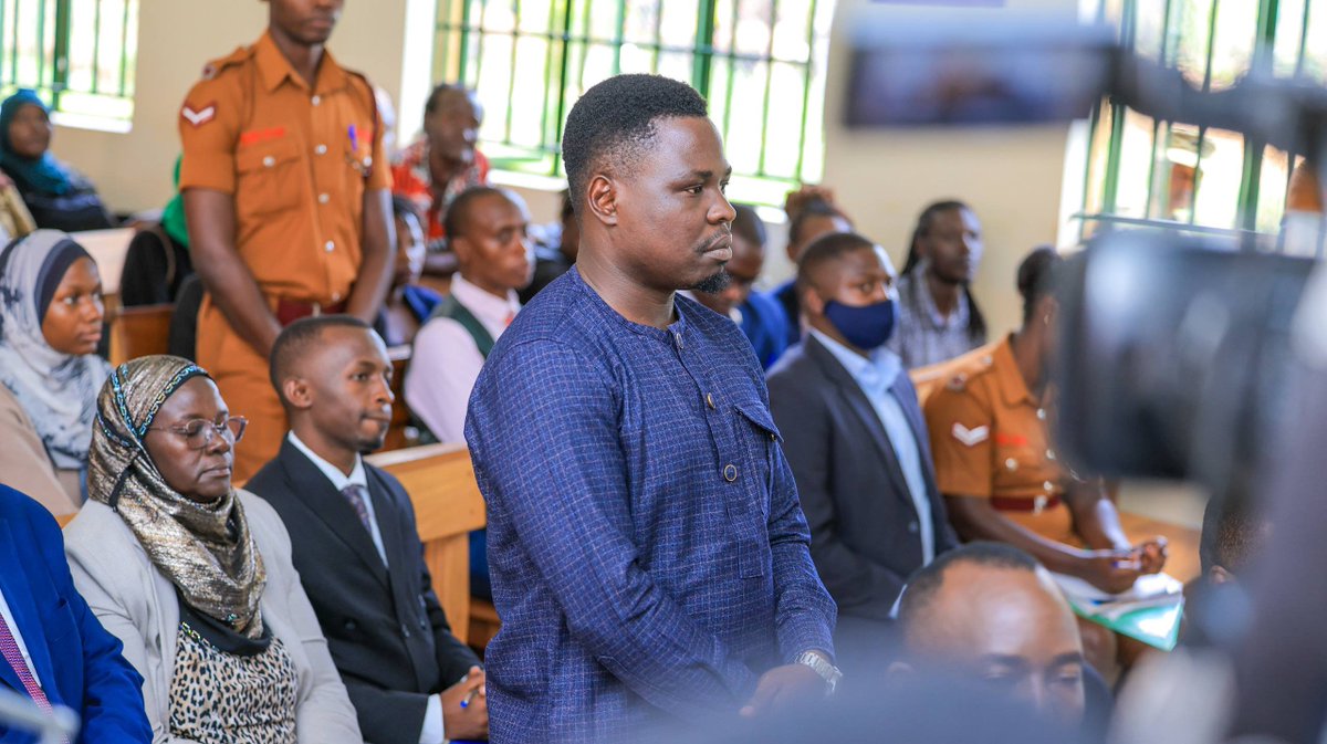 NUP_Ug's tweet photo. The matter of our Deputy President Hon. Muwanga Kivumbi has been adjourned to August 14th after the state prosecution asked court to ban the live streaming of the proceedings. 
#FreeAllPoliticalPrisoners https://t.co/CJq9QM2wJD