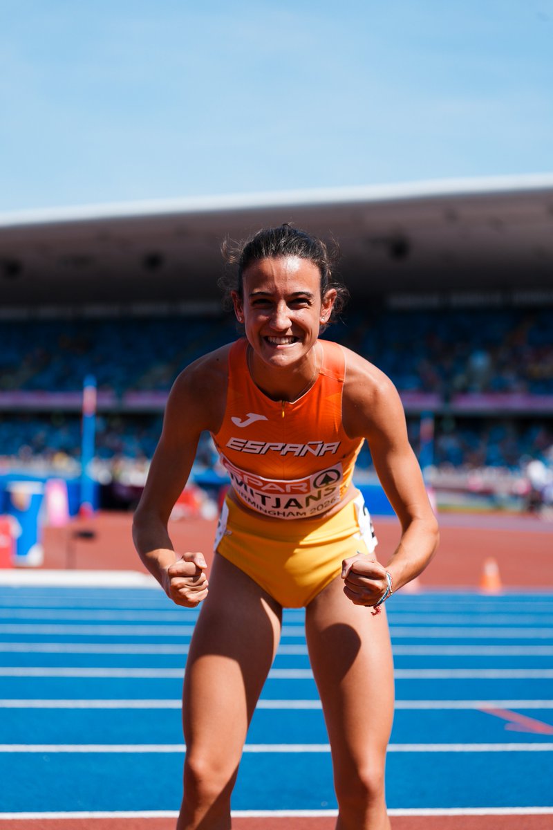 atletismoRFEA's tweet photo. Marcón de Marta Mitjans y Récord de España Sub23

1⃣:5⃣8⃣.5⃣2⃣

(Bate la plusmarca anterior de 1:59.17 Rocío Arroyo en 2025)

👉 Entra en Semifinales
👉 Mejor marca de una española en un Europeo (anterior 1:58.86 Mayte Martínez 2002)
👉 3ª española absoluta de todos los tiempos

ESPECTACULAR 👏👏👏

#EspañaAtletismo #PasiónPorCompetir

📺 @teledeporte y @eurosport_es
📊 https://t.co/HHvs1o6dna
📸 https://t.co/K9h8o8H4U9