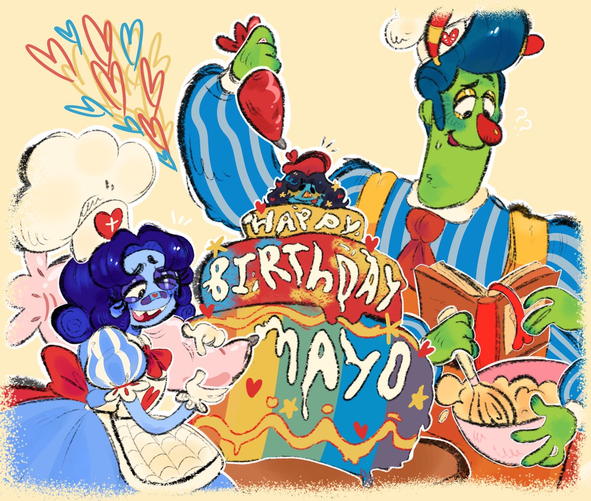 LSharkwonder's tweet photo. Happy birthday @Mayoz_wap !!!!! I hope your day is filled with cake batter!๐ผ
#birthday #welcomehomepuppetshow #welcomehomeoc #notmyoc #howdypillar #YIPPEEE https://t.co/Zz2Chxu7Wu