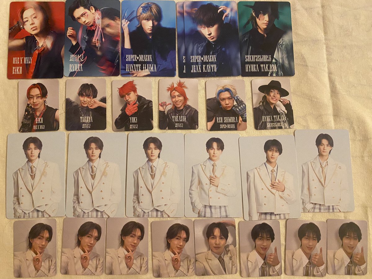 toritoro0612111's tweet photo. EBiDAN Yes!東京 交換  A盤 M!LK通常サイズトレカ スペシャル小サイズトレカ 

【譲】EIKU、リョウガ、飯島、ジャン、髙田、
タクヤ、ユーキ、タカシ、志村、山中、吉田、佐野、曽野
【求】吉田（M!LK盤以外）、塩﨑、買取
※タクヤは同種吉田希望
13〜15日エビライ、別日都内、郵送
交換は1:複数可 https://t.co/uSbNmAvQ1j