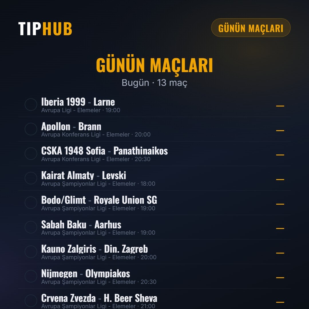 tiphubofficial's tweet photo. ⚽️Bugünün maç listesi çıktı 📌 Analizlerimiz sitede, biodan ulaşabilirsin.

#maçtahmini #TipHub https://t.co/WVmLvcH4fD