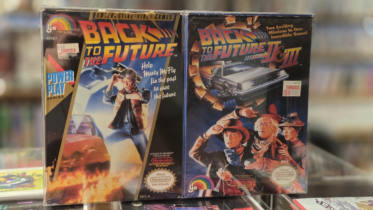 L1Games's tweet photo. GREAT SCOTT! ⚡️
You’ve seen the trilogy…but are you brave enough to PLAY the trilogy? 🎮
Back to the Future I, II & III on NES.
No DeLorean can save you from this difficulty. 😂
#L1games #BackToTheFuture #NES #RetroGaming #Nintendo @NintendoAmerica @Nintendo https://t.co/PYKVxmYquT