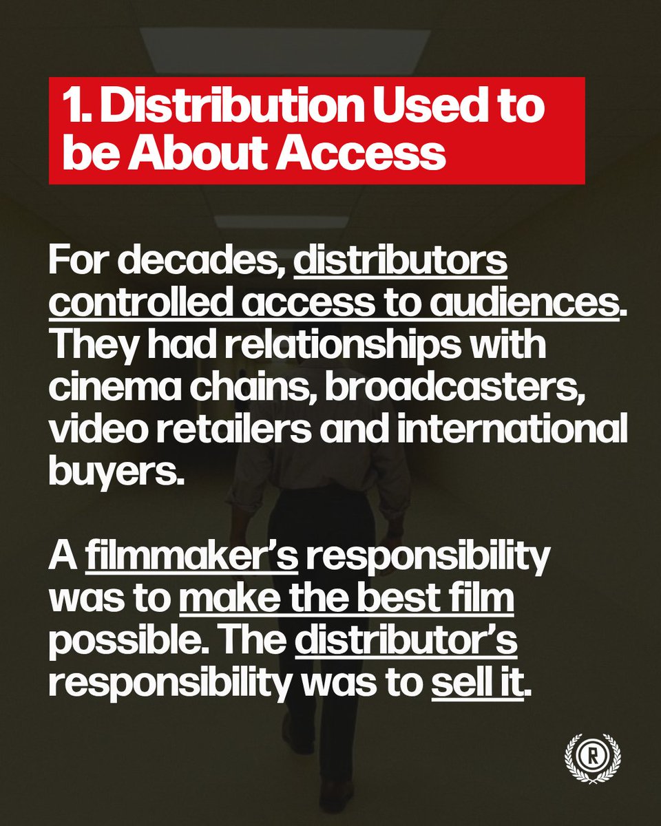Raindance's tweet photo. Distribution hasn’t become less important. It’s become more important, and it starts much earlier than most filmmakers realise.  

Read the full article by Elliot Grove: https://t.co/PRl389ctyy https://t.co/8m56j264KN