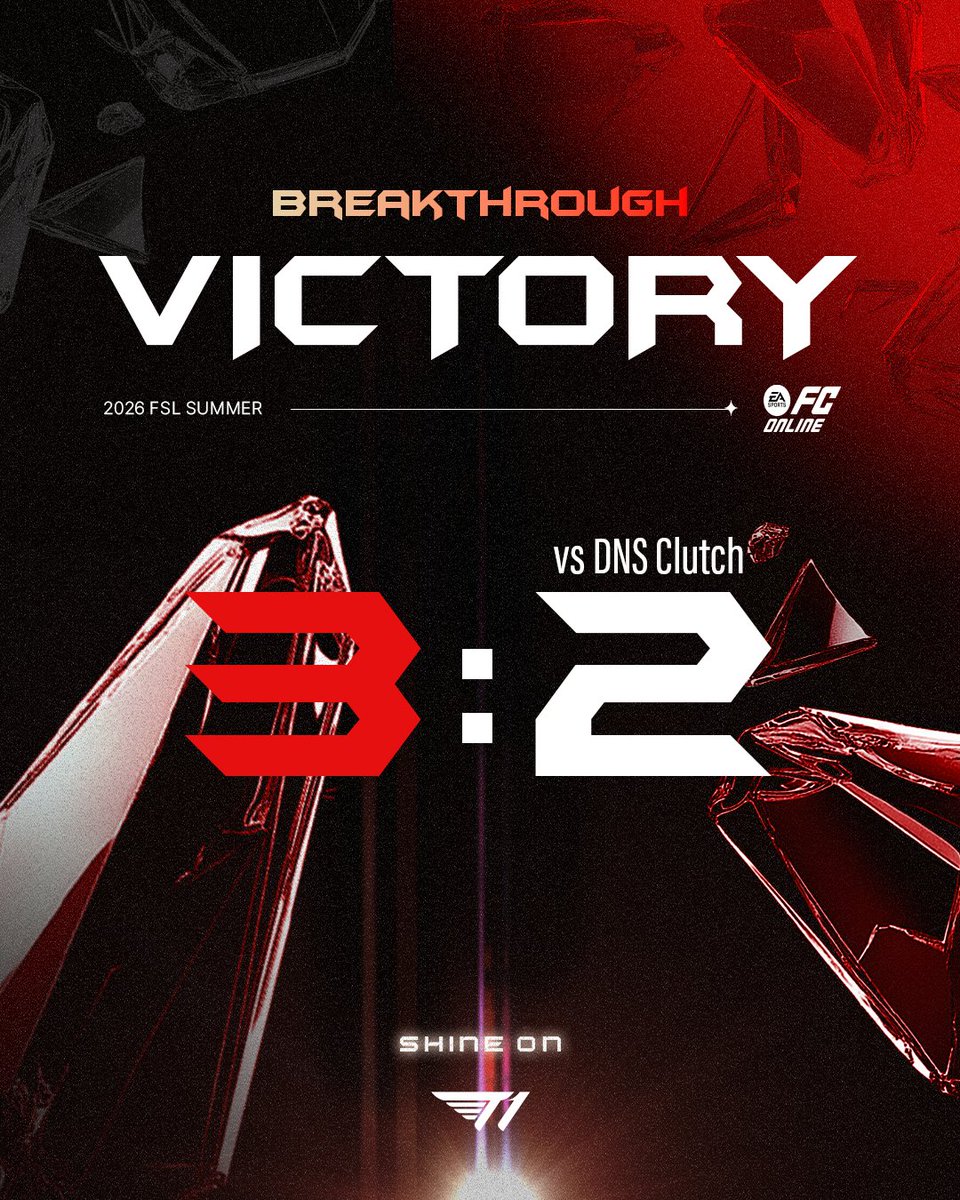 T1_official_gg's tweet photo. [2026 FSL SUMMER Knockout Stage]

'Navy', 한 걸음 더 나아갑니다!👊

'Navy' is heading up!👊

#TogetherAs1 #Breakthrough #T1WIN https://t.co/V15C0dVFFH