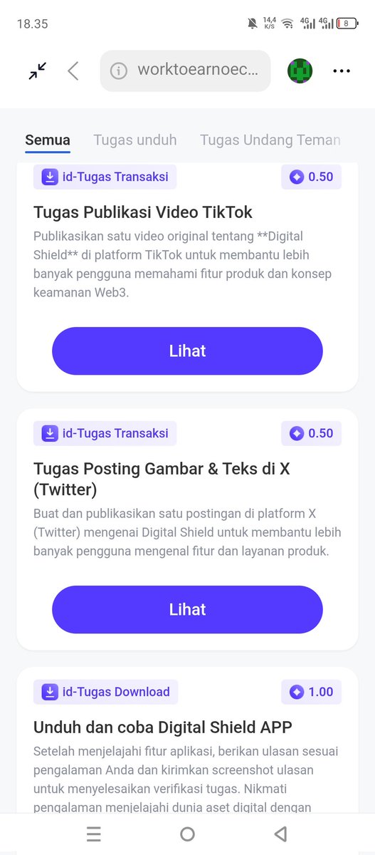 Ayrusak1's tweet photo. cobain dah tugasnya juga gampang.  caranya pertama download dulu app digital shield, linknya gua taroh dibawah nanti, terus masuk ke work to earn, linknya juga gua taroh dibawah. 
stepnya tinggal ngikutin task doang ya https://t.co/Vqnm2vyPlB