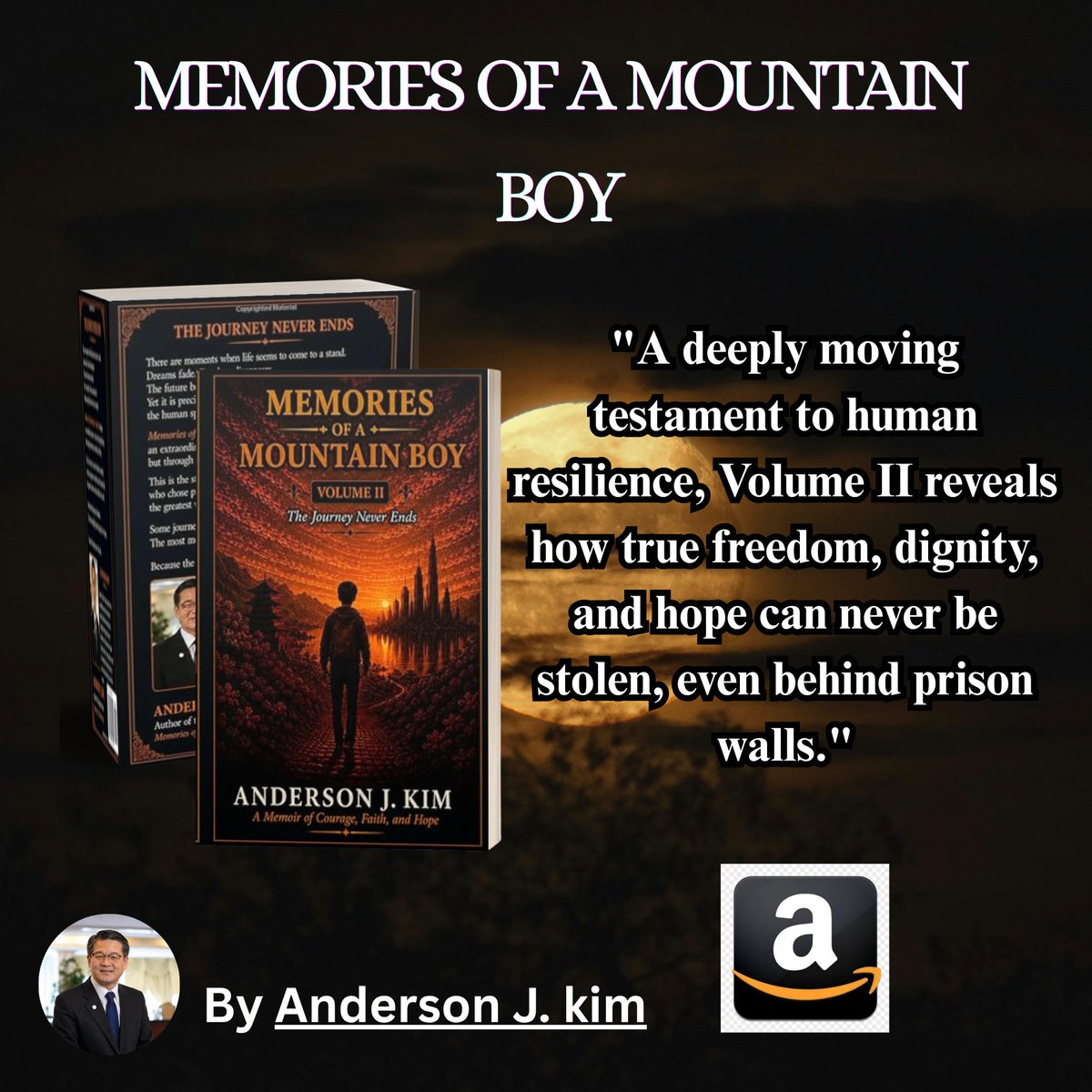 Thereadingn0's tweet photo. 📖 Featured Book: Memories of a Mountain Boy — Volume II: The Journey Never Ends
When freedom is taken away, what remains?
A powerful story of loss, resilience, forgiveness, and finding hope in the darkest seasons.
#amreading 
#PageOdyssey #BookFeature #Memoir @peaceambassad20 https://t.co/OSVJKeY2g2