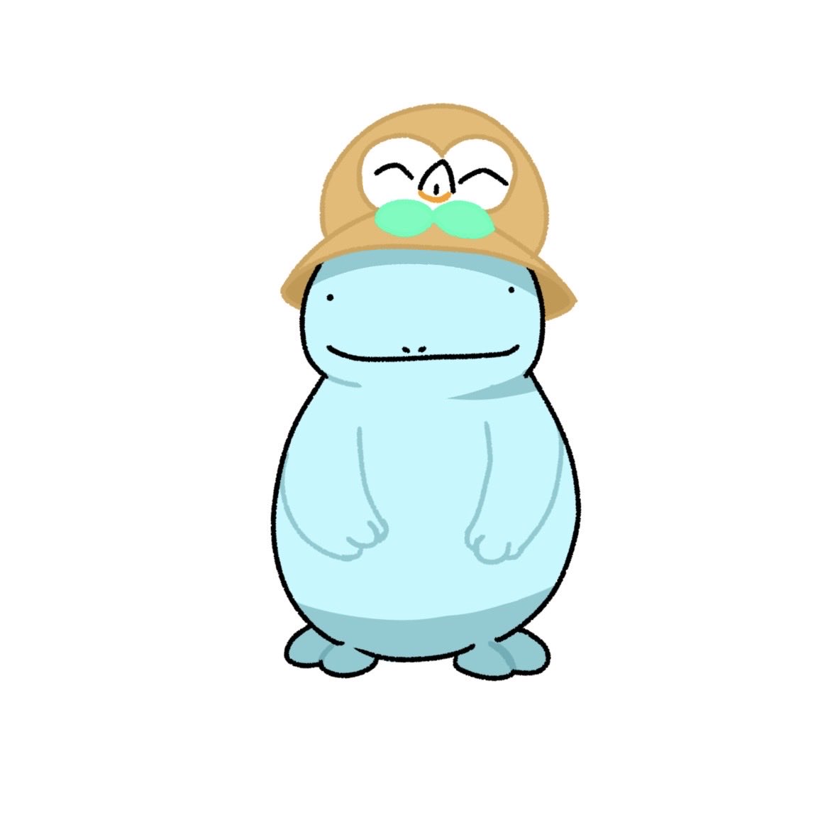 nuodoo0529's tweet photo. モクロー帽子を被ってるもちヌオちゃん https://t.co/hSErosUzsz
