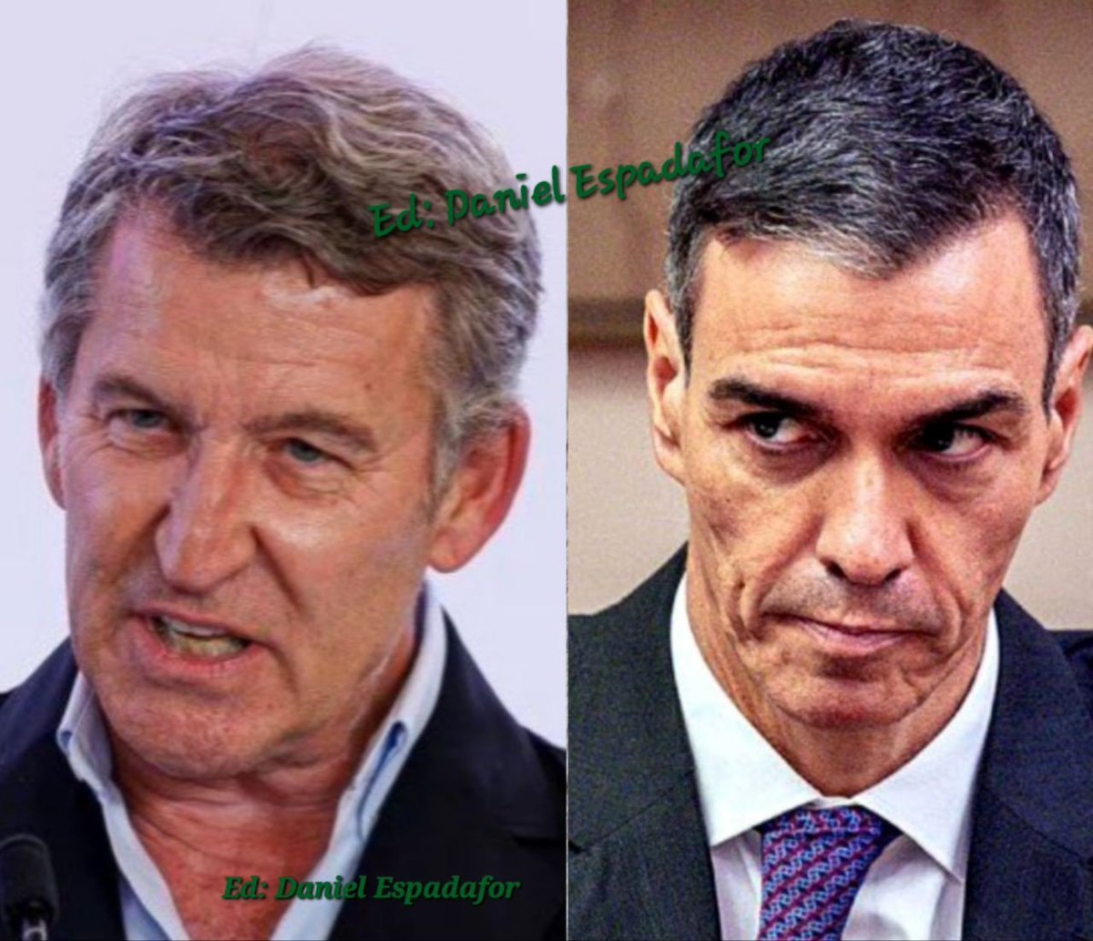 Dani_Espadafor3's tweet photo. Uno debe ser condenado por corrupción y alta traición a España (#Sánchez)

El otro debe dimitir por cómplice e inútil, #Feijóo.

España no puede seguir un mes más con este par. https://t.co/tQ7F7sqsZZ