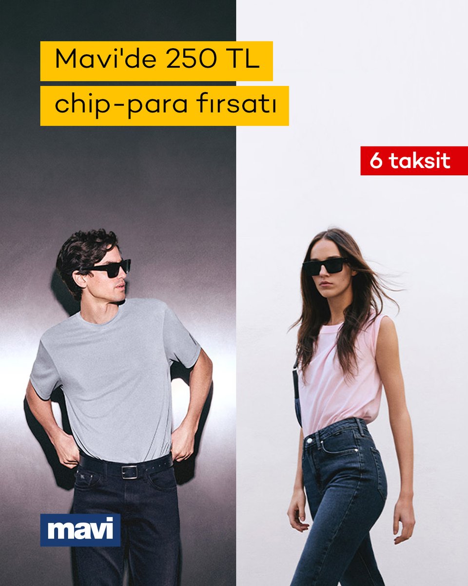 AxessCard's tweet photo. Mavi alışverişlerinde stiline Axess dokunuşu. 👖✨
31 Ağustos'a kadar Axess’e özel Mavi’den tek seferde yapacağın 2.500 TL ve üzeri ilk alışverişinde 250 TL chip-para kazan. Üstelik 6 taksit fırsatı da seni bekliyor. 💛
Kampanya detayları ve katılım @juzdanapp'ta. 📲 https://t.co/HvqGwc6Xgp
