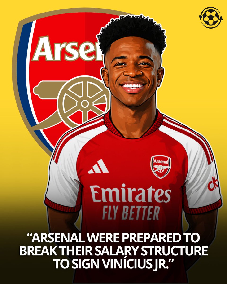 DeadlineDayLive's tweet photo. 🚨 Arsenal were prepared to BREAK their salary structure to sign Vinícius Jr, with personal terms NOT expected to be an issue. 💰🇧🇷

The figures presented convinced Vinícius’ camp that Arsenal’s interest was serious, but the offer was ultimately REJECTED due to his affection for Real Madrid and their financial commitment to him.

His camp were, however, grateful for the way Arsenal handled negotiations.

(Source: @TheAthleticFC)
