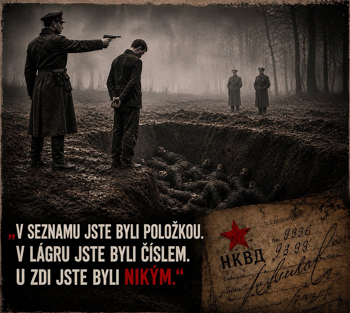 rangl_david's tweet photo. Sovětský svaz - "Polská operace"

Dne 11. srpna 1937 podepsal Nikolaj Ježov rozkaz NKVD č. 00485. Začala jedna z nejkrvavějších částí Stalinova Velkého teroru. 

Její bilance byla děsivá přibližně 139 835 odsouzených a 111 091 popravených. 

Za ♻️retweet♻️díky
