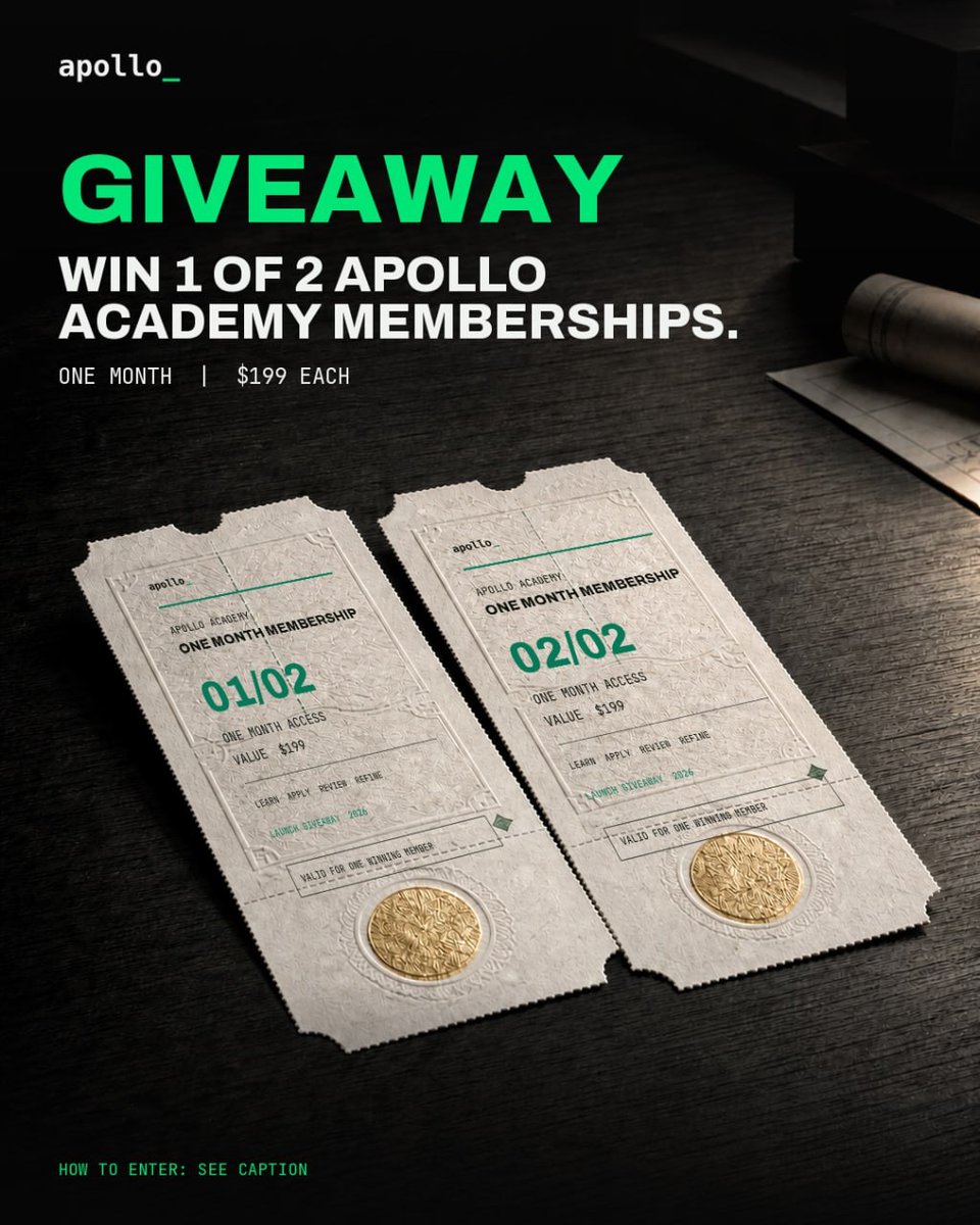 ArdiNSC's tweet photo. Apollo Academy & Private Trading Club launches tomorrow, and 95% of the founding member places have already been sold out.

I genuinely didn’t expect this kind of response before launch. Seeing so many people back what we’ve spent the past year building means a lot.

If you want one of the remaining places, you can DM me today to secure it.

I’m also giving away two complimentary memberships to celebrate the launch.

Like and repost this post to enter.

Winners announced Friday. ⚡️