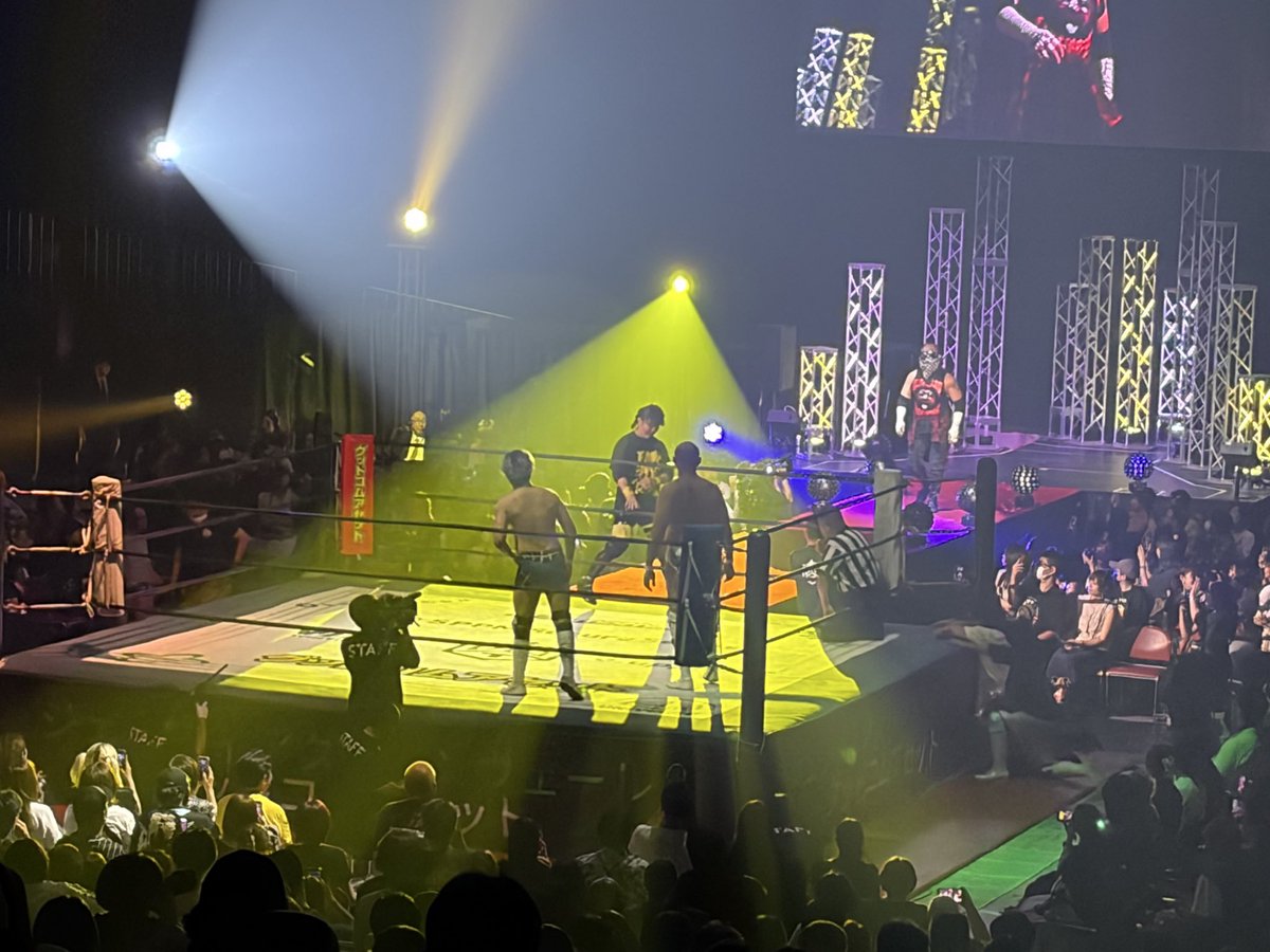 TONO_50116's tweet photo. 今日はDDT両国大会でダムズ物販をさせていただきました‼️

お立ち寄りくださった皆様ありがとうございました

葛西純、陽向組の試合を生観戦

親子で刺激し合える関係ていいね

帰って明日の『葛西純P興行  新木場デスマッチカーニバル2026vol.2』の最終準備

明日も熱い大会にします🔥
#pw_freedoms https://t.co/ha53AxxGWb