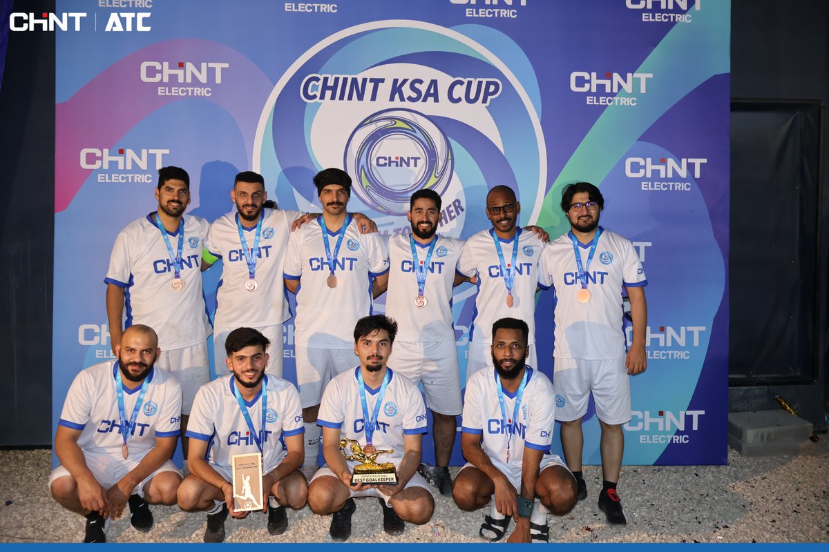 ChintArabian's tweet photo. Proud moment for CHINT-ATC! 🏆⚽

Thrilled to secure 3rd place 🥉 among 8 teams in the CHINT KSA Cup 2026! Big thanks to CHINT KSA for a fantastic tournament that brought our teams and partners together.

Great effort, team next stop, top spot! 💪

#Saudi #Football #CHINTArabian https://t.co/oPsRx2aTPi