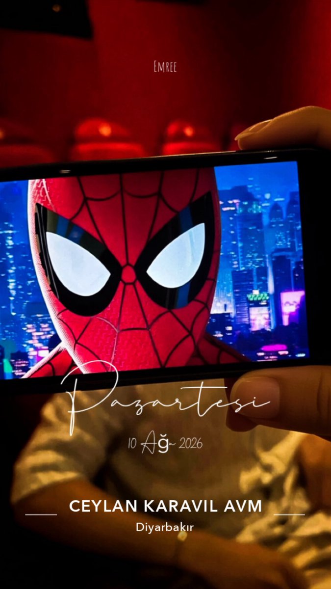 emree_byaci's tweet photo. Gecikmeli de olsa Spider-Man movie date yapıldı…Thanks for everything @SadieSink 🕸️🍿🕷️ https://t.co/9a3f9IqCt1