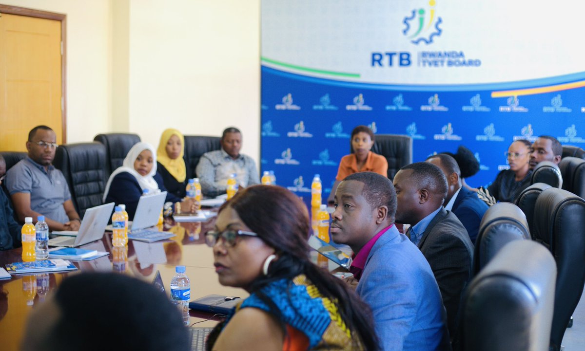 RTB_Rwanda's tweet photo. Today, RTB Deputy Director General @AgaBisengo welcomed a delegation from the Ministry of Education and Vocational Training (MoEVT) of the United Republic of Tanzania. The visit provided an opportunity to exchange experiences and good practices in curriculum management, apprenticeships and internships, labour-market linkages, and quality management of TVET training facilities.

#NanjyeNdiTVET