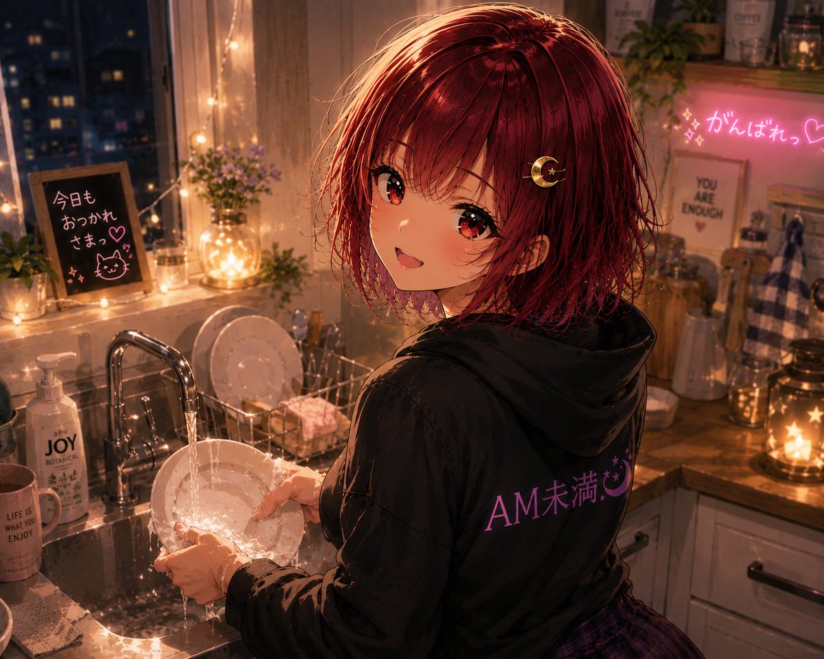 amnimanai's tweet photo. 今日は「ガンバレの日」なんだって。
家事とか、仕事とか、誰かのためにやってることとか。
毎日の中には、きっと
**「拍手されない頑張り」**がたくさんある。
誰にも気づかれなくても、
誰にも褒められなくても、
今日頑張ったことは、ちゃんとそこにあるから。
そんな誰かの頑張りに、そっと。
今日も、がんばったね☺️
そして明日も。
がんばれっ🌙✨️
#ガンバレの日
#AIイラスト好きさんと繋がりたい