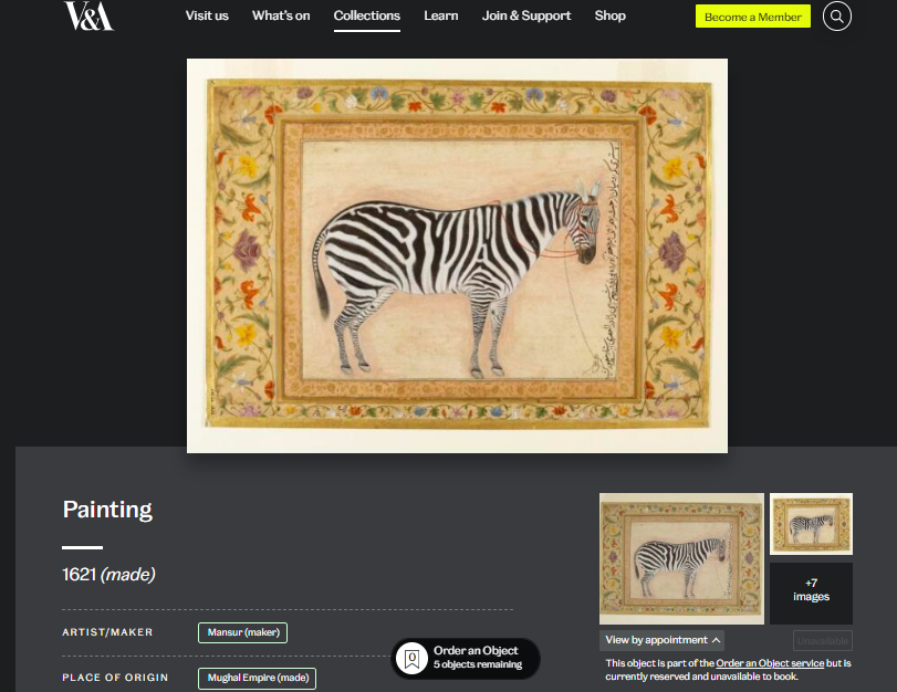 rhaplord's tweet photo. In 1621, King Susneyos of Ethiopia sent a zebra to the Mughal ruler Jahangir

1257, King Dunama (Kanem) sent a giraffe to Tunis
1360, Mārī Jāṭā (Mali) sent a🦒 to the Marinid sultan
1402, Dawit (Ethiopia) sent leopards to the Doge of Venice 
1415, Malindi (Kenya) sent a🦒to the Yongle Emperor, China