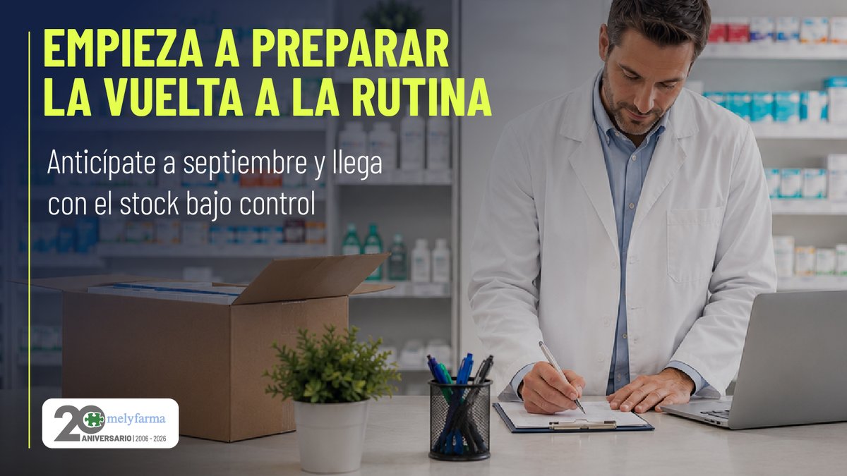 melyfarma_es's tweet photo. 📅#Septiembre llega con más demanda en la #farmacia
Adelantar pedidos y contar con opciones de suministro adicionales como la #ImportaciónParalela, ayuda a evitar roturas de stock en la vuelta a la rutina.

¡Contacta con nosotros para saber más! https://t.co/rUOT9Nv7EY https://t.co/QCTx5DYBdV