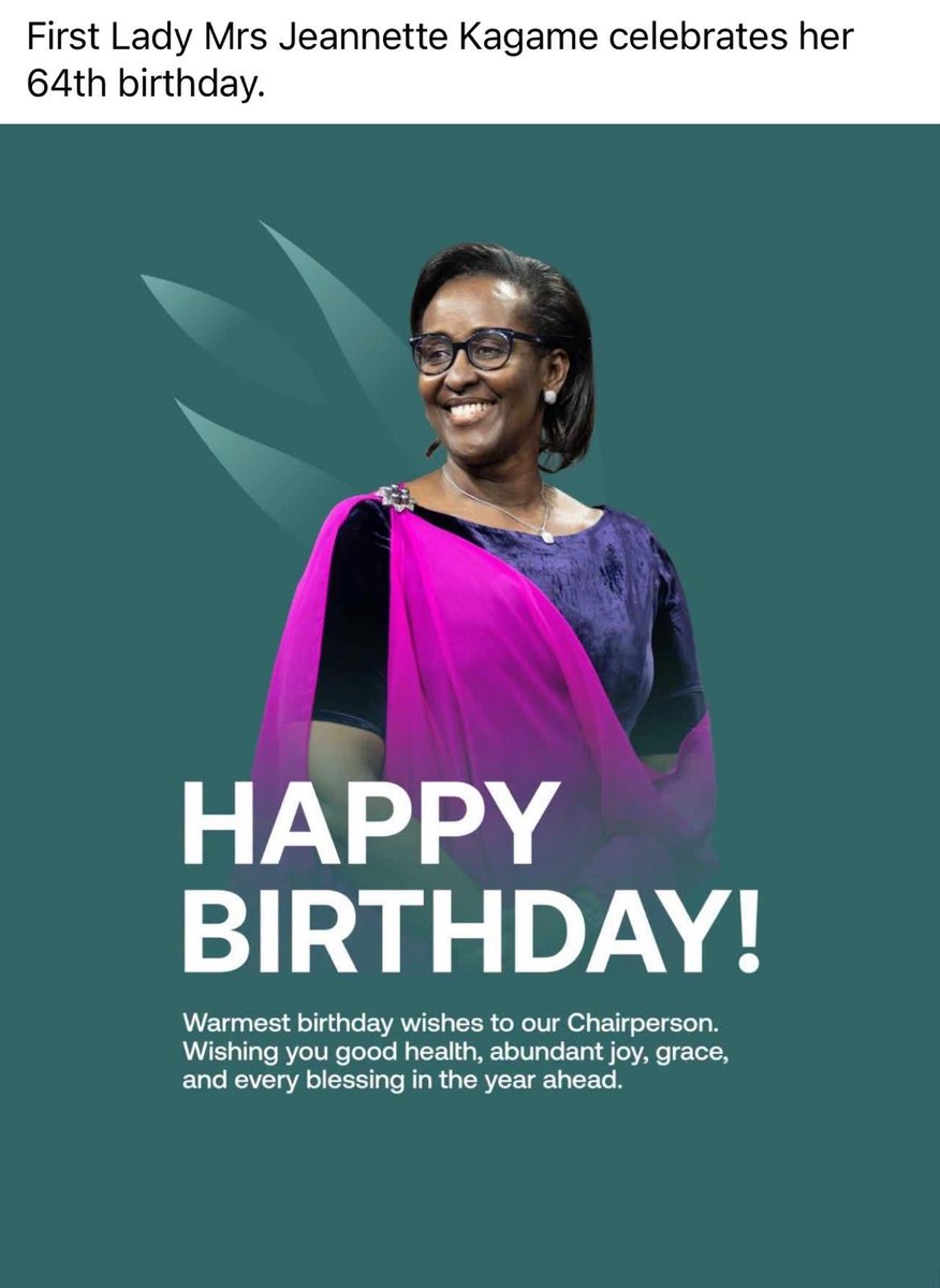 off_TourKarongi's tweet photo. Happy 64th Birthday to Rwanda’s First Lady, Mrs. Jeannette Kagame! 🇷🇼🎉

Wishing her continued good health, happiness, and many more years of positive contribution to Rwanda.

https://t.co/F6rnZiZ13M

#JeannetteKagame #HappyBirthday #VisitKarongi #Rwanda #VisitRwanda https://t.co/nmVd6HmzSp