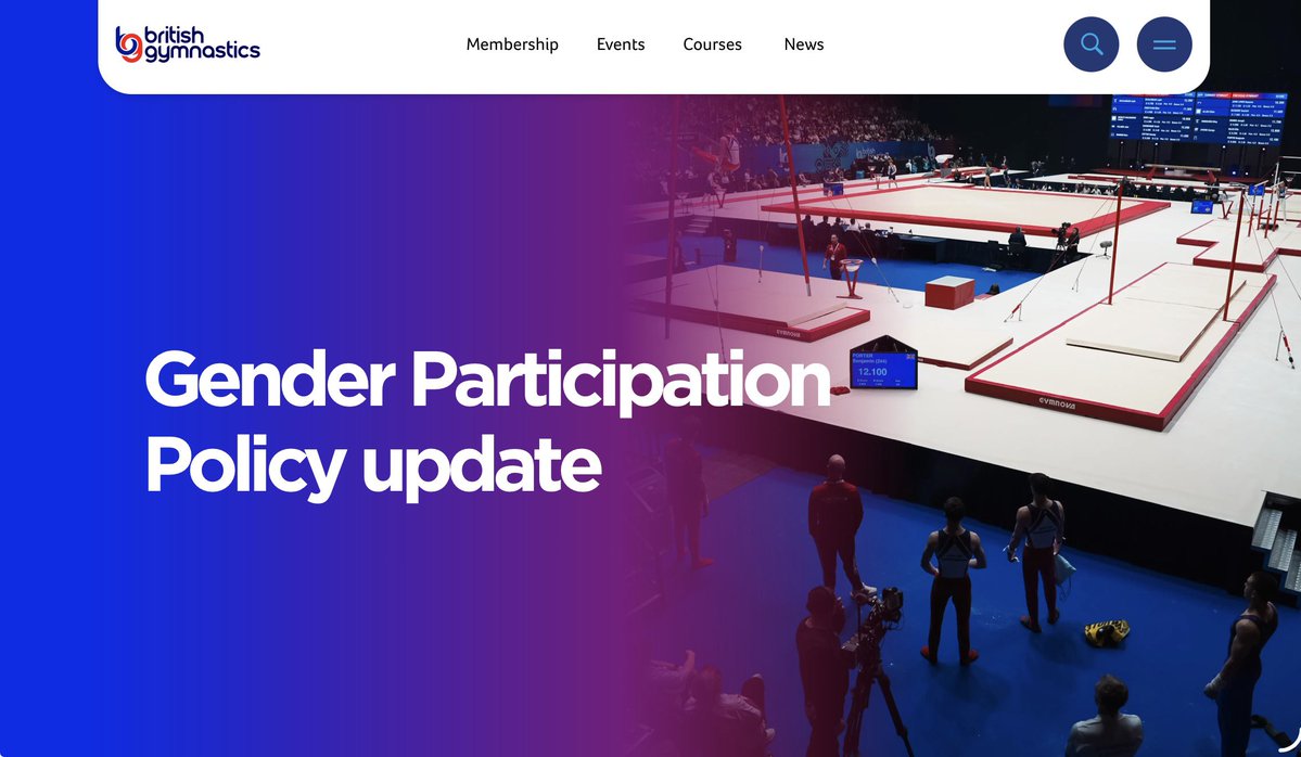 WomensRightsNet's tweet photo. British Gymnastics has announced a long overdue review of its Transgender Policy in the light of the EHRC Code of Practice.  Of all the policies we’ve read, BG’s current policy ranks as one of the worst.

Gymnastics is a majority female sport. @BritGymnastics has 400,000 members; 84% are female and the majority (93%) are under 18. It’s a sport for girls. 

In a sport that’s had more than its fair share of safeguarding scandals, you’d assume that protecting girls from harm would be the Number One priority of the national governing body.

Instead of protecting girls’ rights to fair and safe gymnastics the British Gymnastics policy that’s been in place since 2017:

❌ allows any male of any age to compete in the female category including under-12s

❌ states that officials in the sport must not ‘mark down’ competitors who wear breast binders 

❌ allows males unrestricted access to female changing rooms, showers and toilet facilities 

❌ states that post-pubertal males who use drugs to suppress their natural testosterone levels may compete in the female category 

It goes without saying (post-Cass Report) that no child should be socially affirmed by their sport. No child should be encouraged to think they can use facilities, enter sports categories, of the opposite sex.

Breast binders should never be recommended as they restrict breathing and can cause damage to the rib cage, spine, lungs and heart. 

No males should be encouraged to access female facilities, especially those where girls and women will be in a state of undress.

The current policy has been in place for nine years, and is still on the British Gymnastics website. We call for BG to listen to women and consult widely, particularly with regard to the safeguarding of children. 

The vast majority of female athletes want their category protected. Fair, safe, sport is not a nice little extra, it’s the basic minimum we should expect from our sports governing bodies.