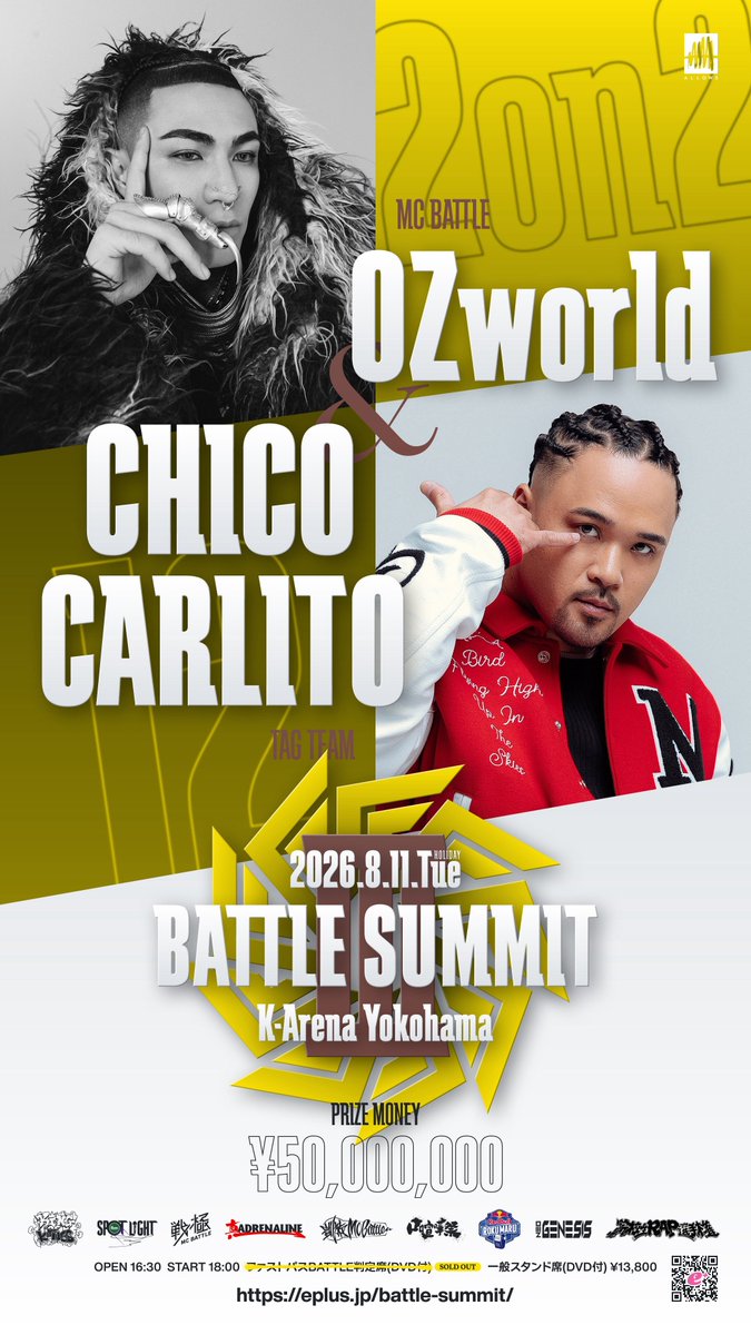 ueaya0108's tweet photo. #バトサミ3
決勝戦
T-pablow＆ZEEBRA
vs
OZworld &amp; CHICO CARLITO
優勝者OZworld &amp; CHICO CARLITO
OZworld「俺が今日勝つのはニカだから」
CHICO CARLITO「連れてってやるよ極楽浄土」
OZworld「俺らが優勝して今日が終戦記念日」 https://t.co/XbDAWjDacr