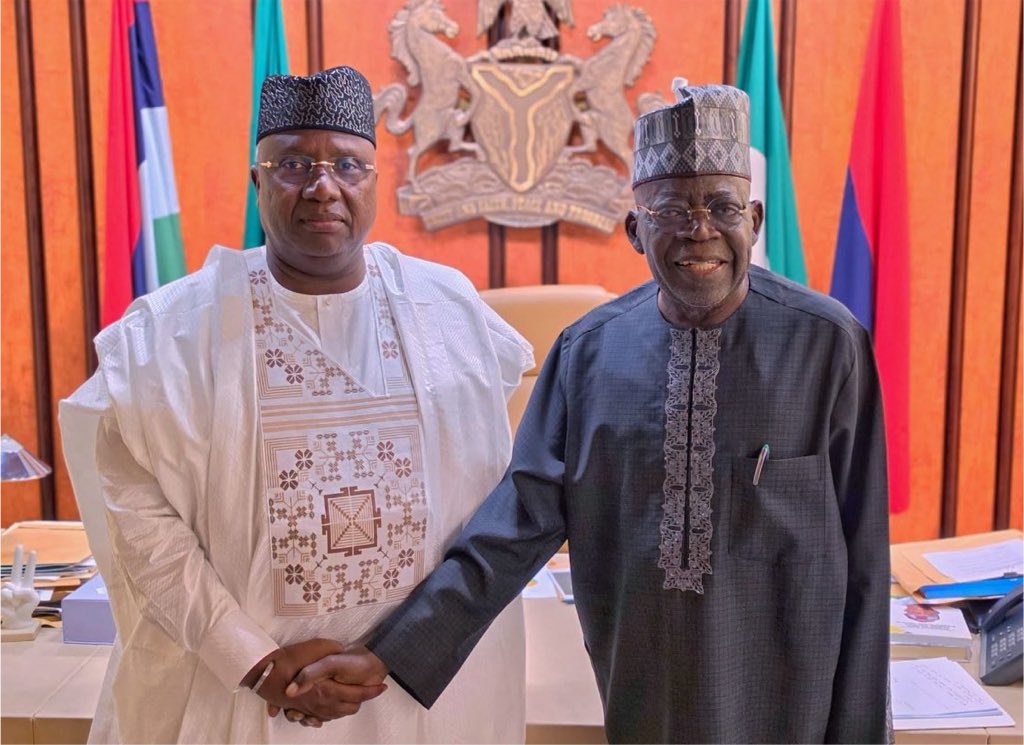 BashirAhmaad's tweet photo. Former Governor of Adamawa, Umar Jibrilla Bindow is clearly making his way back to the APC. https://t.co/9CwdDOZ03Z