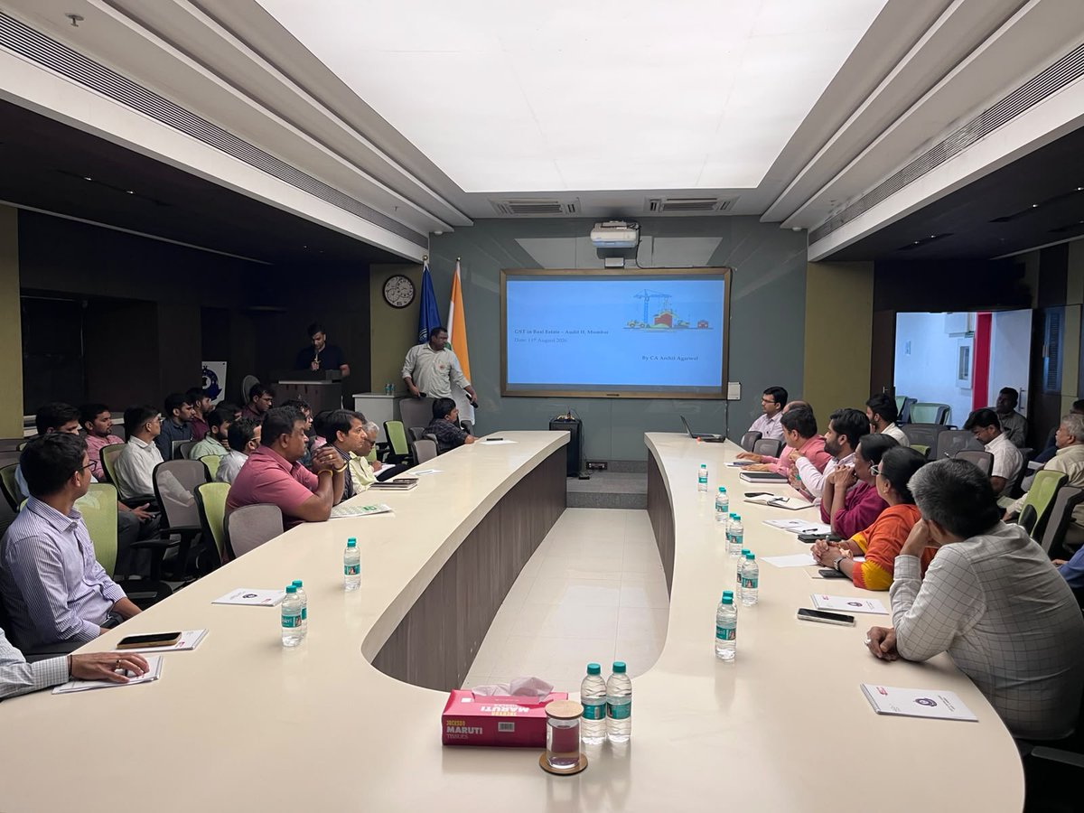 CGST_AUDIT2_MZ's tweet photo. CGST Audit-II, Mumbai organised a training session on GST Implication and its insights in Real Estate Sector on 11.08.2026 for its officers. #CBIC #CGSTMumbaiZone https://t.co/RinsNZ61JT