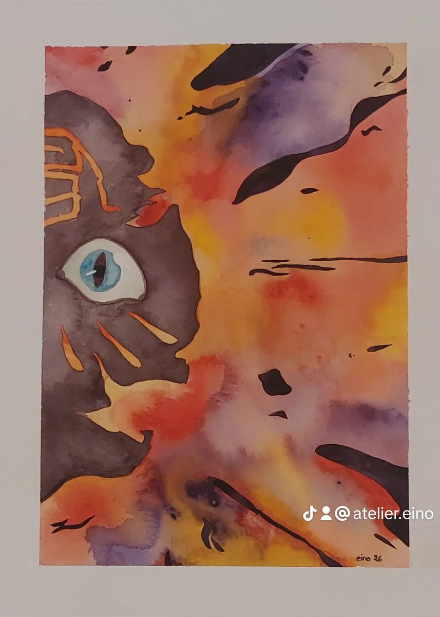 atelier_eino's tweet photo. 🟢 Original watercolour available.

"그의 이름은 오르살토입니다" (“His name is Orsalto”) is a spirit of warmth. His body consists solely of his head and a mane of flames; he levitates in mid-air like a little ghost.

#art #illustration #watercolor #painting #drawing #artist https://t.co/M9pvPx7Ufw