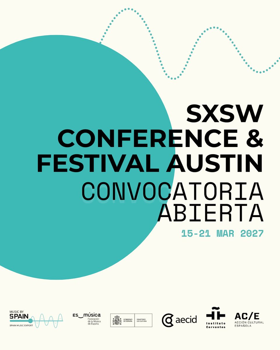 musicbyspain's tweet photo. 🔒 NUEVA CONVOCATORIA ABIERTA | SXSW CONFERENCE &amp; FESTIVAL

SXSW Conference &amp; Festival abre su convocatoria para artistas de todo el mundo, con una programación que reúne música, cine, televisión, medios interactivos y tecnología en Austin, Texas. https://t.co/lGJv1zAf2L