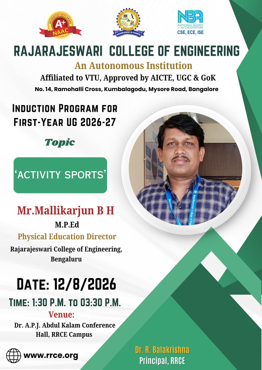 rrceblr's tweet photo. 🏃‍♂️🎓 #RRCE #FirstYearUG #InductionProgram2026 | #ActivitySports session promotes teamwork, fitness, confidence &amp; leadership among first-year students. 💪🤝🏆 Play. Participate. Connect. Grow! #RRCE #SportsAndFitness #Teamwork #Leadership #StudentDevelopment #FutureEngineers https://t.co/PFzrWWrtKC