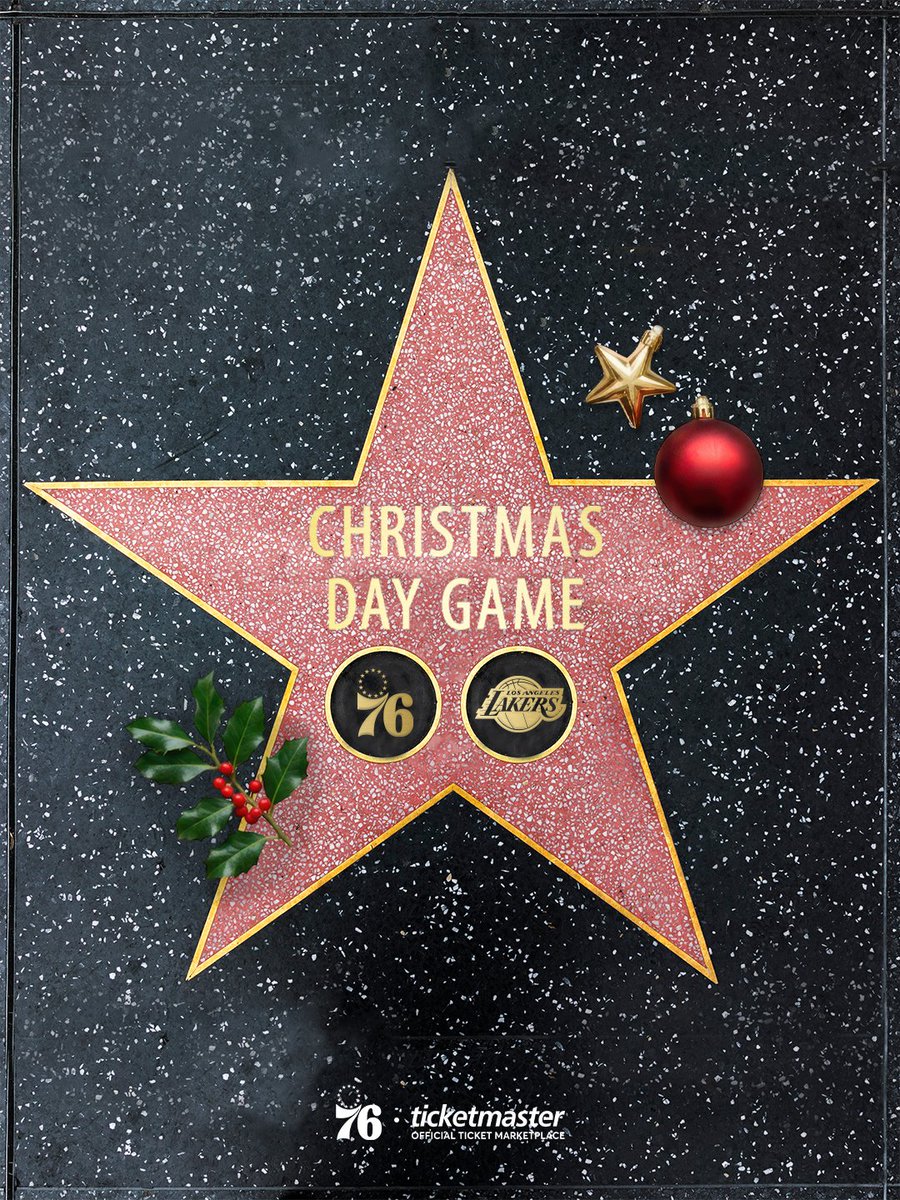 sixers's tweet photo. Christmas Day in LA. 

📺: ABC/ESPN https://t.co/nCcg6FCSE6